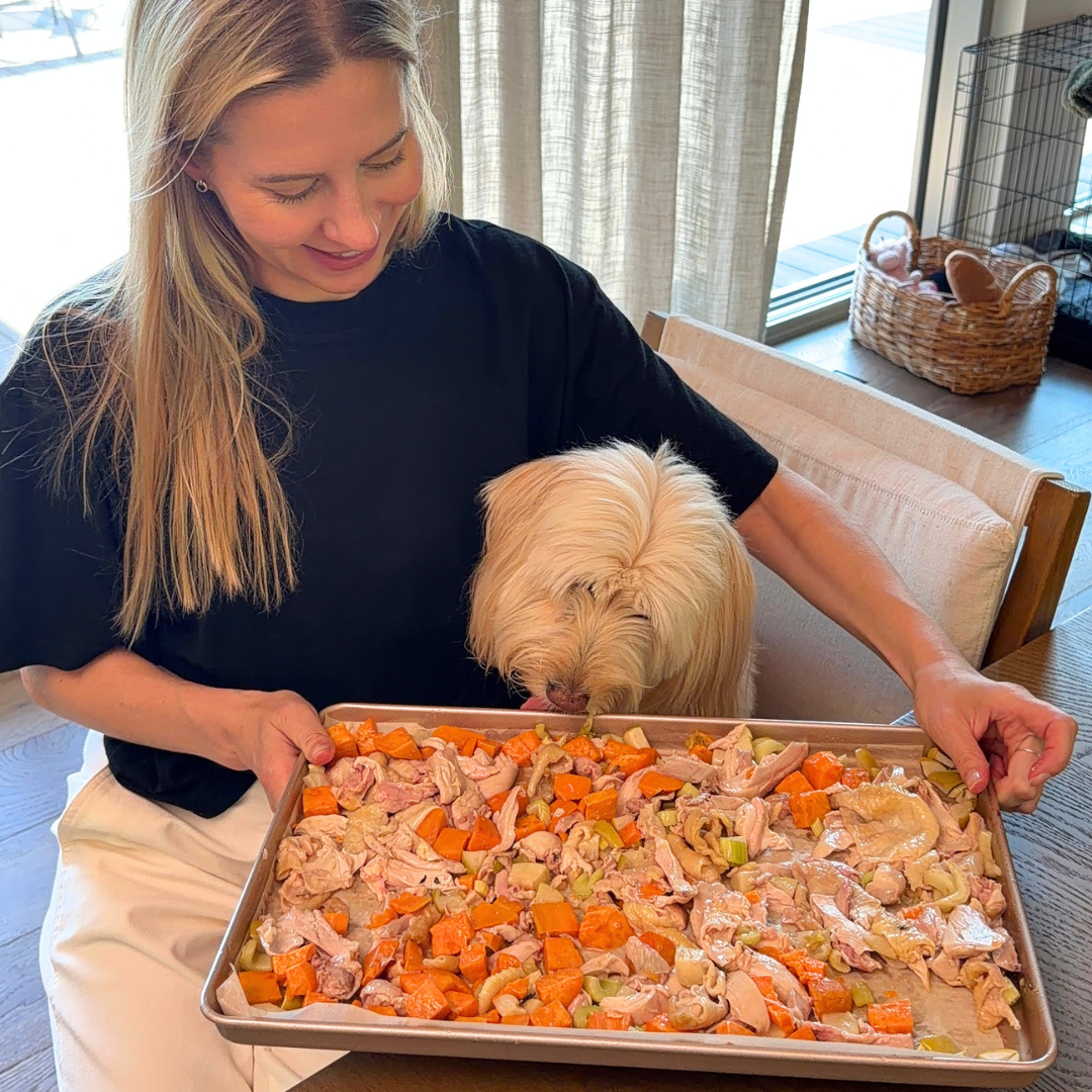 Chicken and Sweet Potato Dog Food Recipe (Easy Sheet Pan)