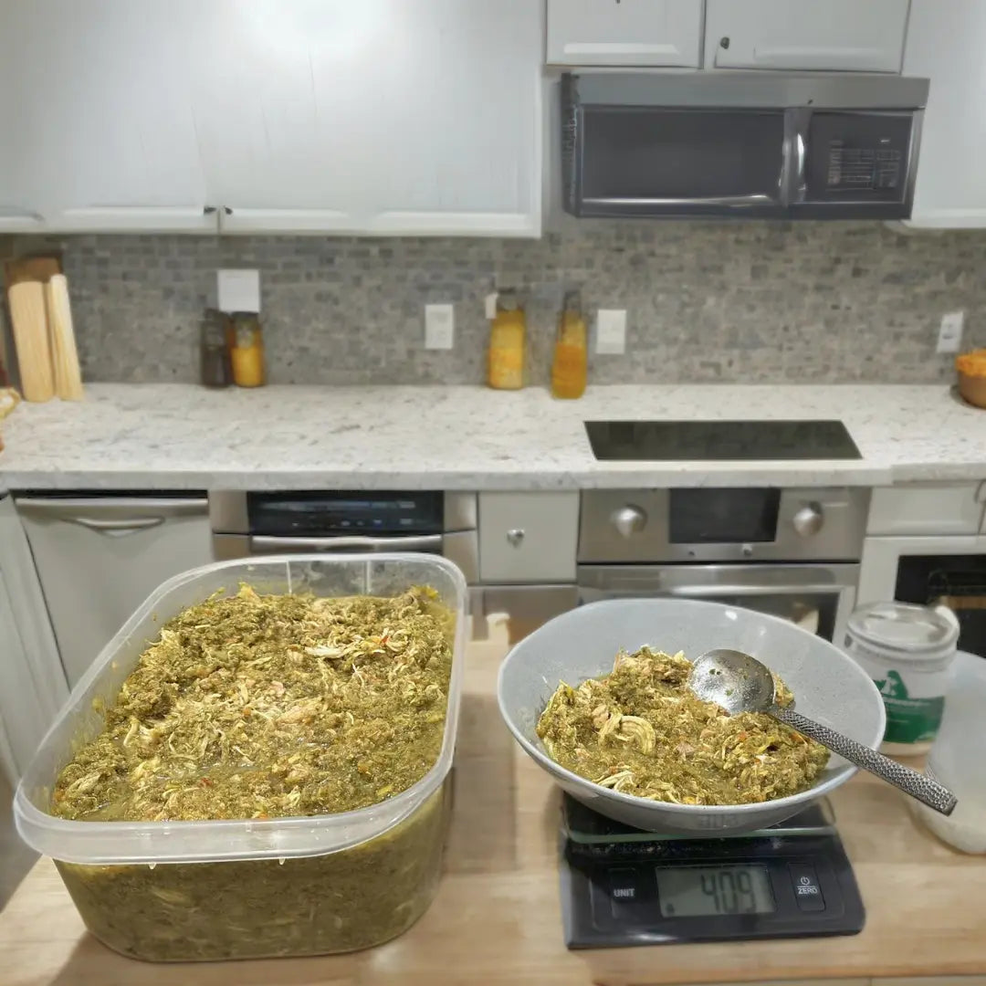 Homemade-Chicken-Dog-Food-Recipe-Vet-Approved Dog Child