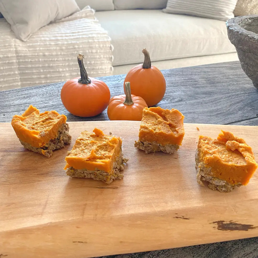 Pumpkin squares in container
