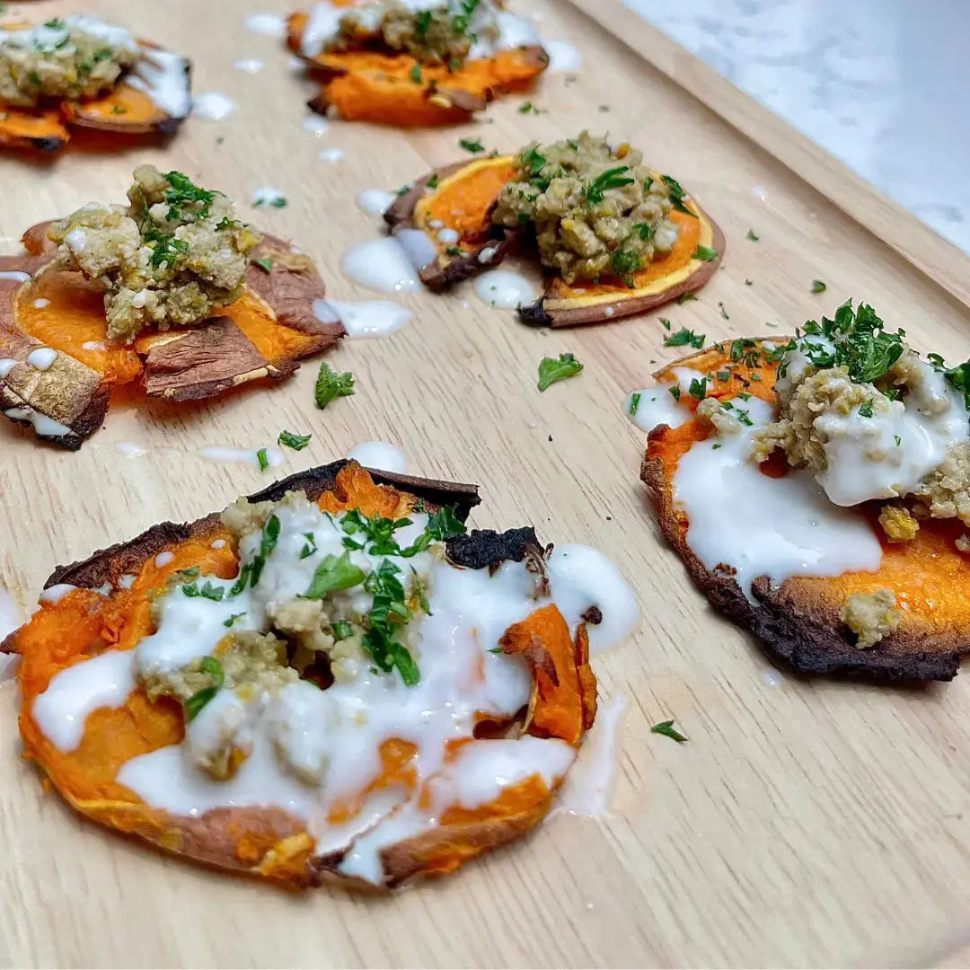 Smashed Sweet Potatoes &amp; Homemade Chicken for Dogs - Dog Child