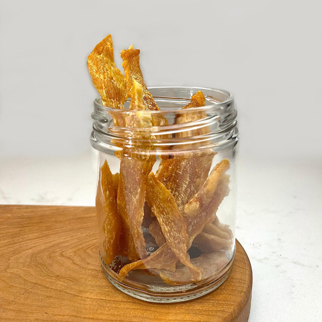 Homemade Air Fried Chicken Jerky for Dogs
