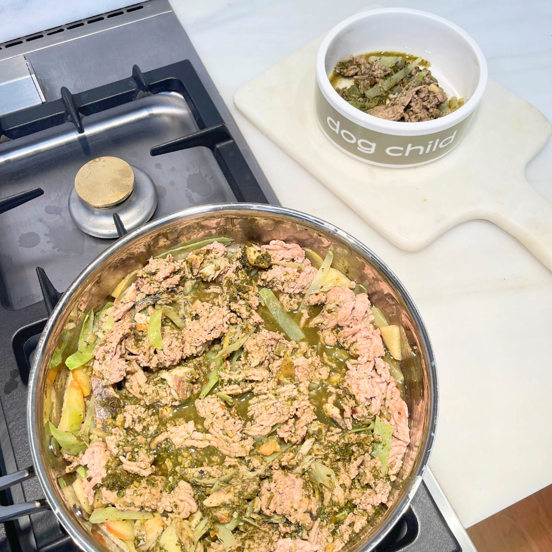 Cabbage & Chicken Homemade Cooked Dog Food Recipes