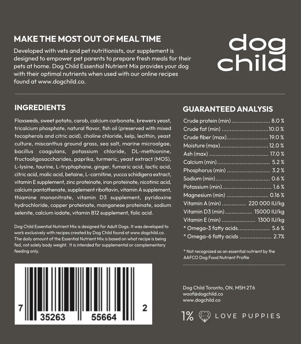 Essential Nutrient Mix For Dogs - Dog Child