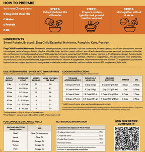 Mixed Veggie Sample Bag Meal Mix for Dogs Dogchild