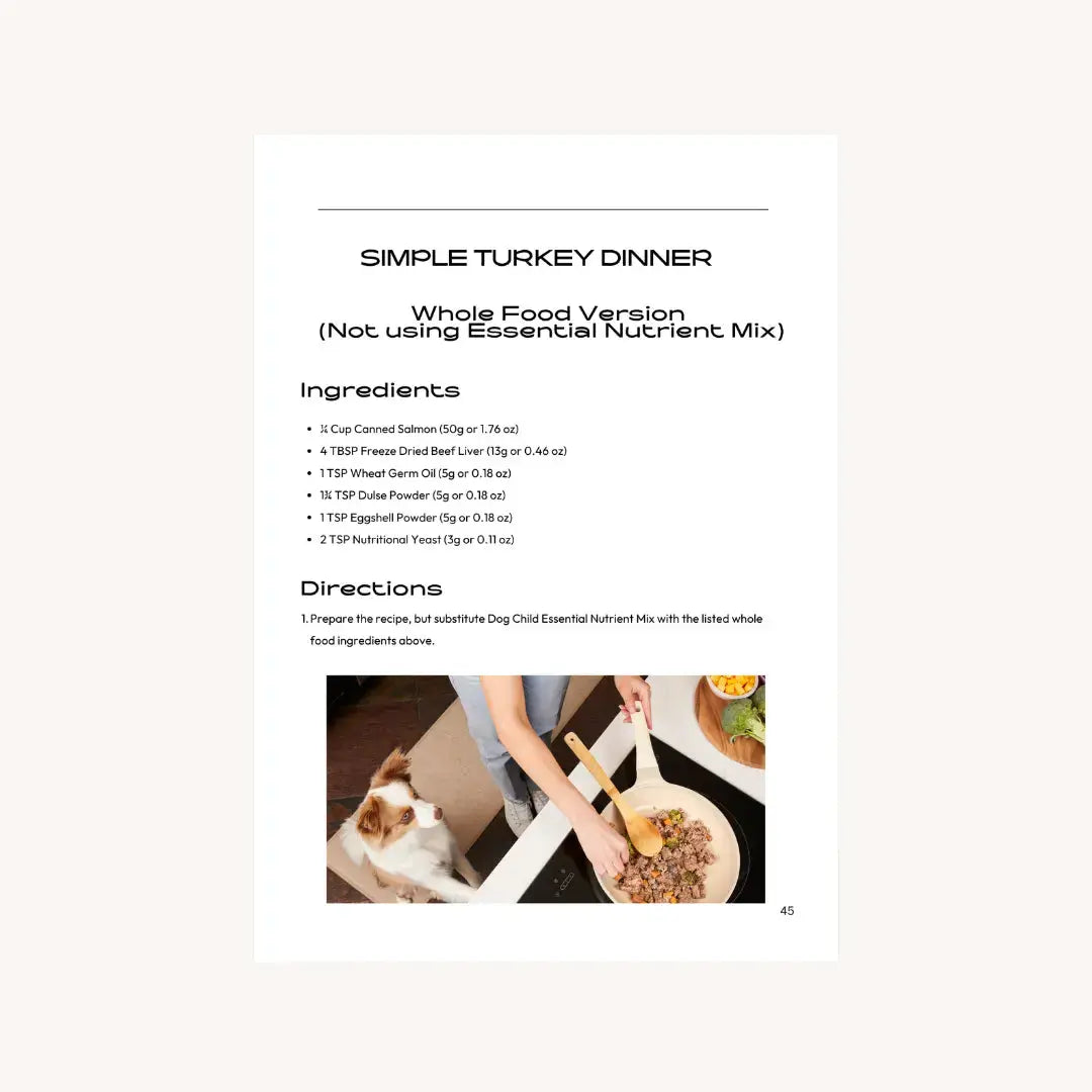 The Homemade Dog Food Cookbook — 50 Nutritionist Recipes Dog Child